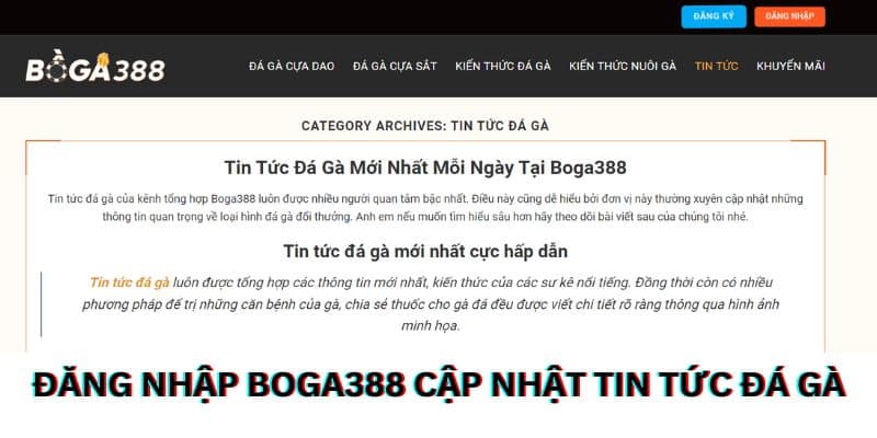 đăng nhập boga388